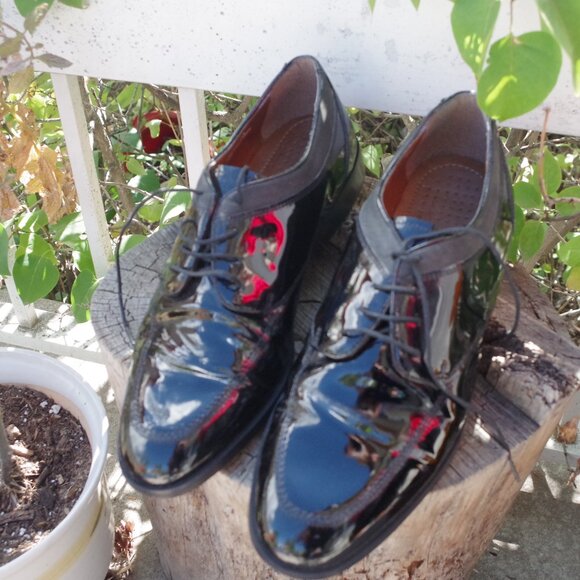 Men's Stacy Adams Genuine Leather Patent Dress Shoes - Picture 1 of 5